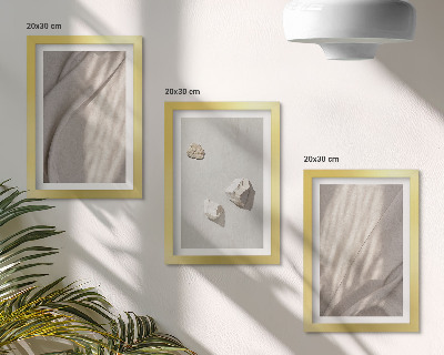 Triptyk tavla med ram Närbilder av moderna boho-stilstrukturer