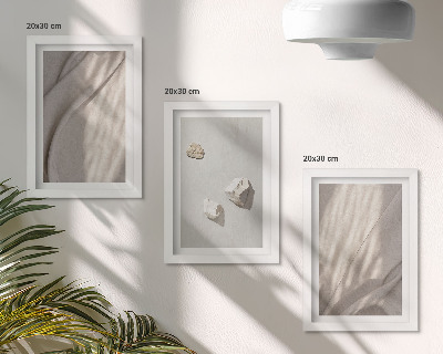 Triptyk tavla med ram Närbilder av moderna boho-stilstrukturer