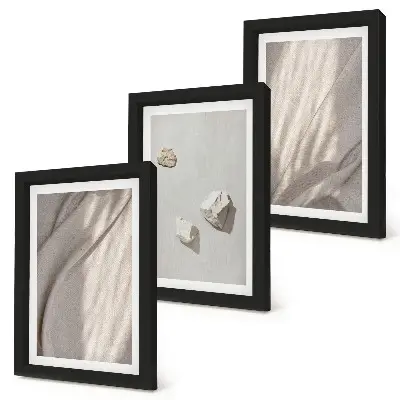 Triptyk med ram närbilder med modern bohostil