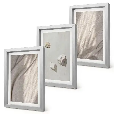 Triptyk med ram närbilder med modern bohostil