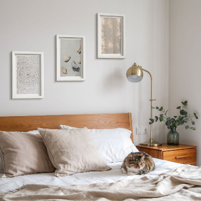 Tavelvägg med 3 tavlor Boho texturer naturliga strukturer