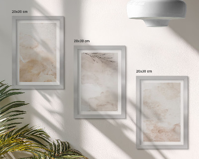 Posterpaket Akvarellfläckar och löv i pastellfärger