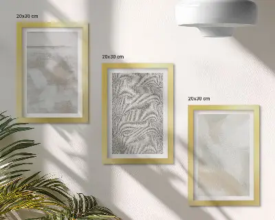 Tavelvägg med 3 tavlor abstrakt design med moderna målningstexturer
