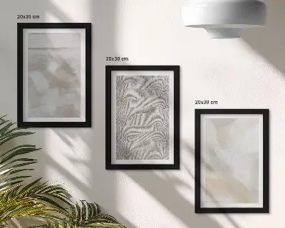 Tavelvägg med 3 tavlor abstrakt design med moderna målningstexturer