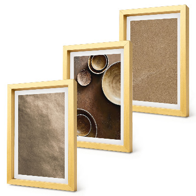 Triptyk tavla med ram Stenstrukturer i modern minimalistisk stil