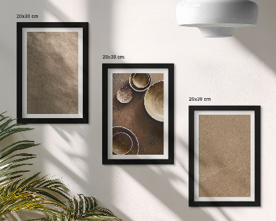 Triptyk tavla med ram Stenstrukturer i modern minimalistisk stil