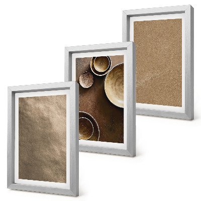 Triptyk tavla med ram Stenstrukturer i modern minimalistisk stil