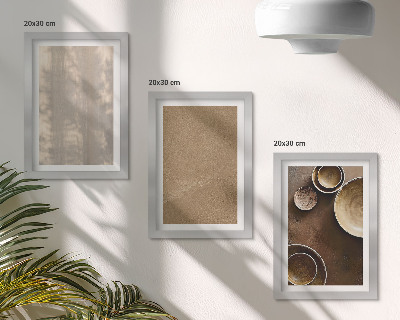 Tavelvägg med 3 tavlor Strukturer och texturer i minimalistisk stil