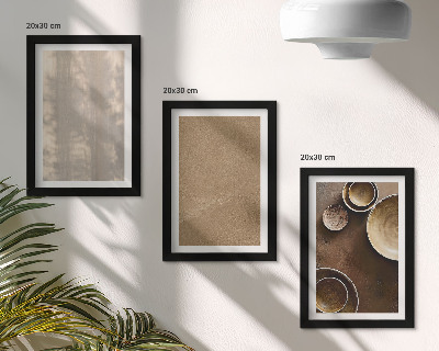 Tavelvägg med 3 tavlor Strukturer och texturer i minimalistisk stil