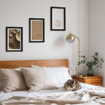 Tavelvägg med 3 tavlor Minimalistiska texturer i varma färger