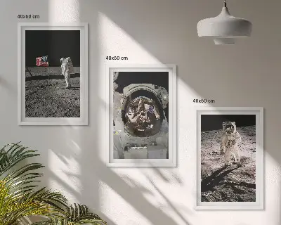 NASA:s månlandning på astronaut set om 3 tavlor
