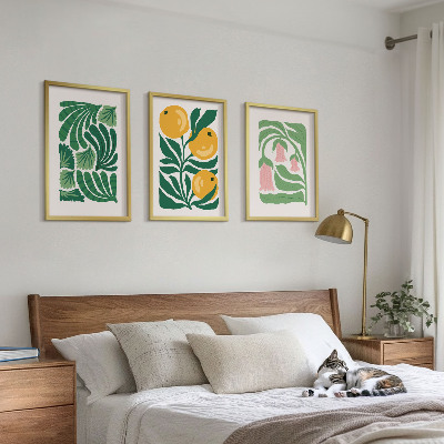 Tavelset ovanför soffa Minimalistiska växtmönster