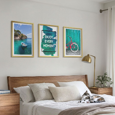 Tavelset ovanför soffa Inspiration för havsbåtscykel