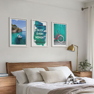 Tavelset ovanför soffa Inspiration för havsbåtscykel