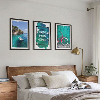 Tavelset ovanför soffa Inspiration för havsbåtscykel