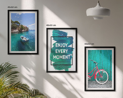 Tavelset ovanför soffa Inspiration för havsbåtscykel