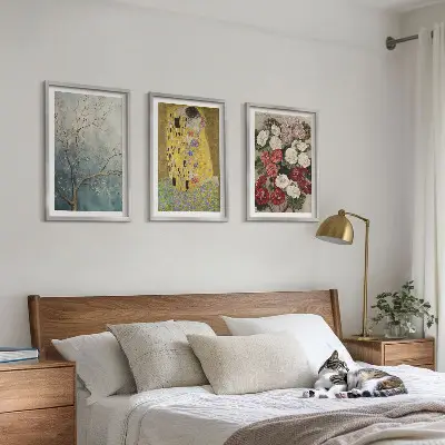 Blommorna i trädet målning Klimt set om 3 tavlor