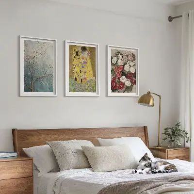 Blommorna i trädet målning Klimt set om 3 tavlor