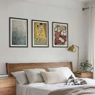 Blommorna i trädet målning Klimt set om 3 tavlor