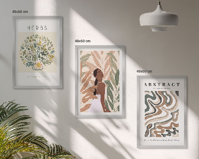Tavelset ovanför soffa Boho pastellminimalistiska posters