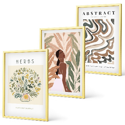 Tavelset ovanför soffa Boho pastellminimalistiska posters