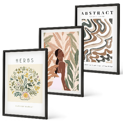 Tavelset ovanför soffa Boho pastellminimalistiska posters
