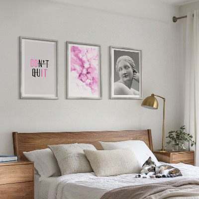 Tavelpaket med ramar Abstrakt akvarellskulptur