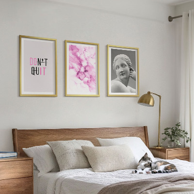 Tavelpaket med ramar Abstrakt akvarellskulptur