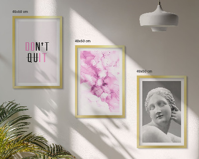 Tavelpaket med ramar Abstrakt akvarellskulptur