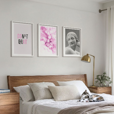Tavelpaket med ramar Abstrakt akvarellskulptur