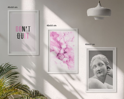 Tavelpaket med ramar Abstrakt akvarellskulptur