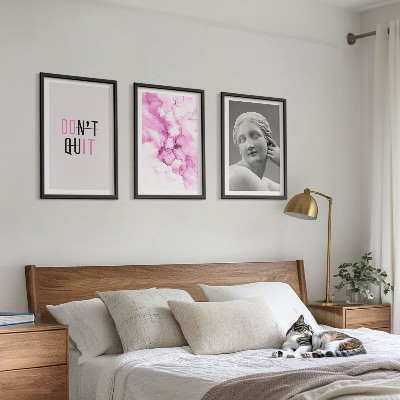Tavelpaket med ramar Abstrakt akvarellskulptur