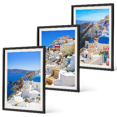 Tavelset ovanför soffa Landskapsarkitektur Oia Santorini
