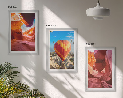 Tavelpaket med ramar Ökenraviner med ballong
