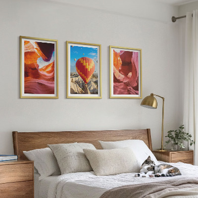 Tavelpaket med ramar Ökenraviner med ballong