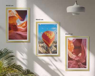 Tavelpaket med ramar Ökenraviner med ballong