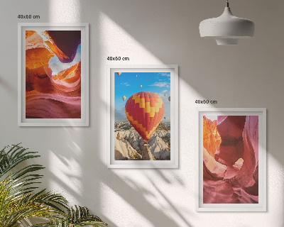 Tavelpaket med ramar Ökenraviner med ballong