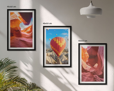 Tavelpaket med ramar Ökenraviner med ballong