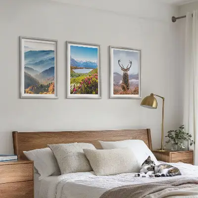 Bergsjö hjort natur set om 3 tavlor