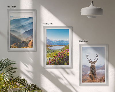 Set om 3 tavlor Bergsjö hjort natur