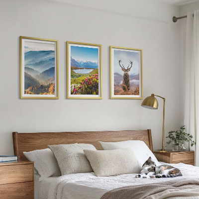 Set om 3 tavlor Bergsjö hjort natur