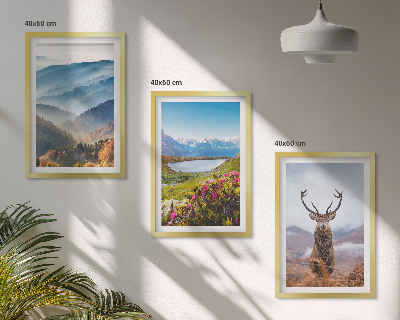 Set om 3 tavlor Bergsjö hjort natur