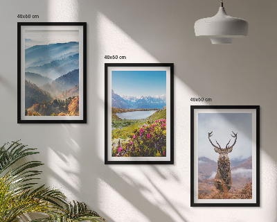 Set om 3 tavlor Bergsjö hjort natur