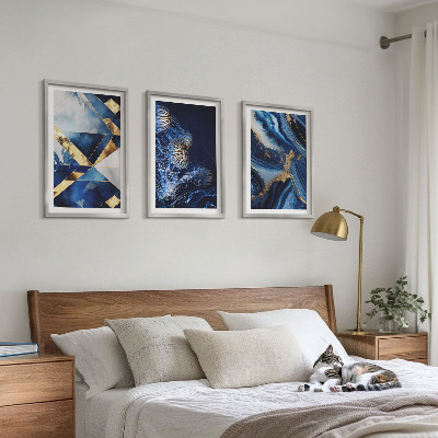 Set om 3 tavlor Abstrakta eleganta mönster