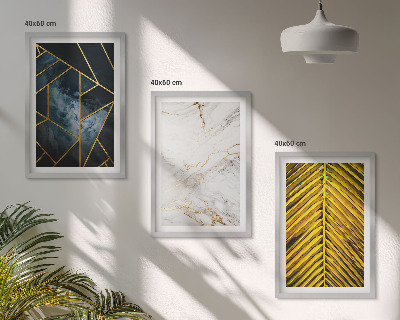 Tavelpaket med ramar Geometriska mönster och vegetation