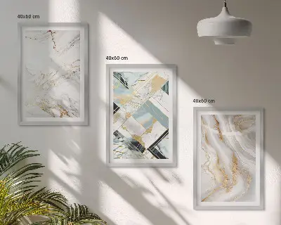 Tavelset med ramar eleganta motiv med marmormönster