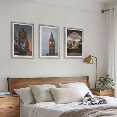 Tavelset ovanför soffa Big Ben-klockan på London Bridge