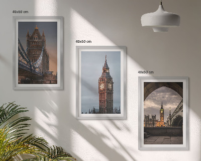 Tavelset ovanför soffa Big Ben-klockan på London Bridge