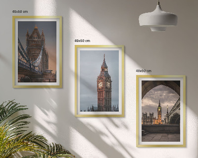 Tavelset ovanför soffa Big Ben-klockan på London Bridge