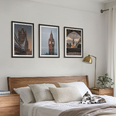 Tavelset ovanför soffa Big Ben-klockan på London Bridge